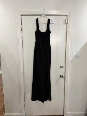 BHLDN Blake Square-Neck Stretch Crepe Maxi Dress | Black | Size 4 🖤